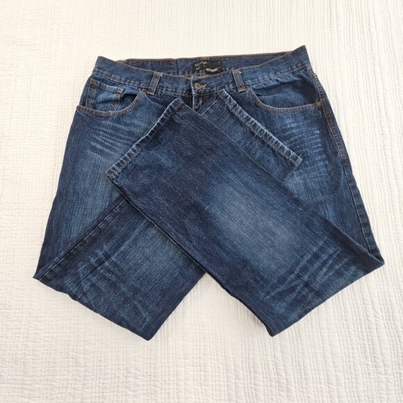 Vintage Y2K Rocawear Jeans Men's 40x34 Med Wash Wide Leg RN# 106830 Logo Pocket - Picture 3 of 16